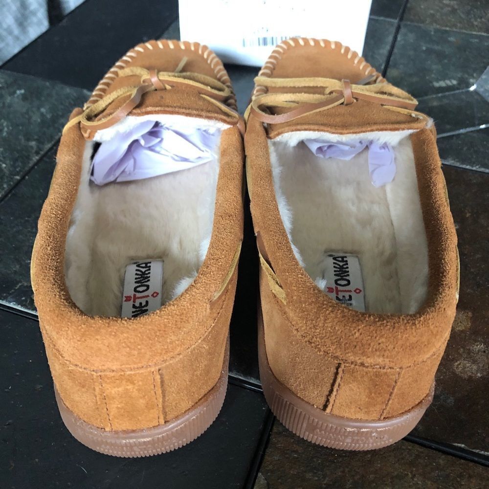 COPY - Minnetonka Men's Pile Lined Hardsole Slipper size 9 - Picture 6 of 10